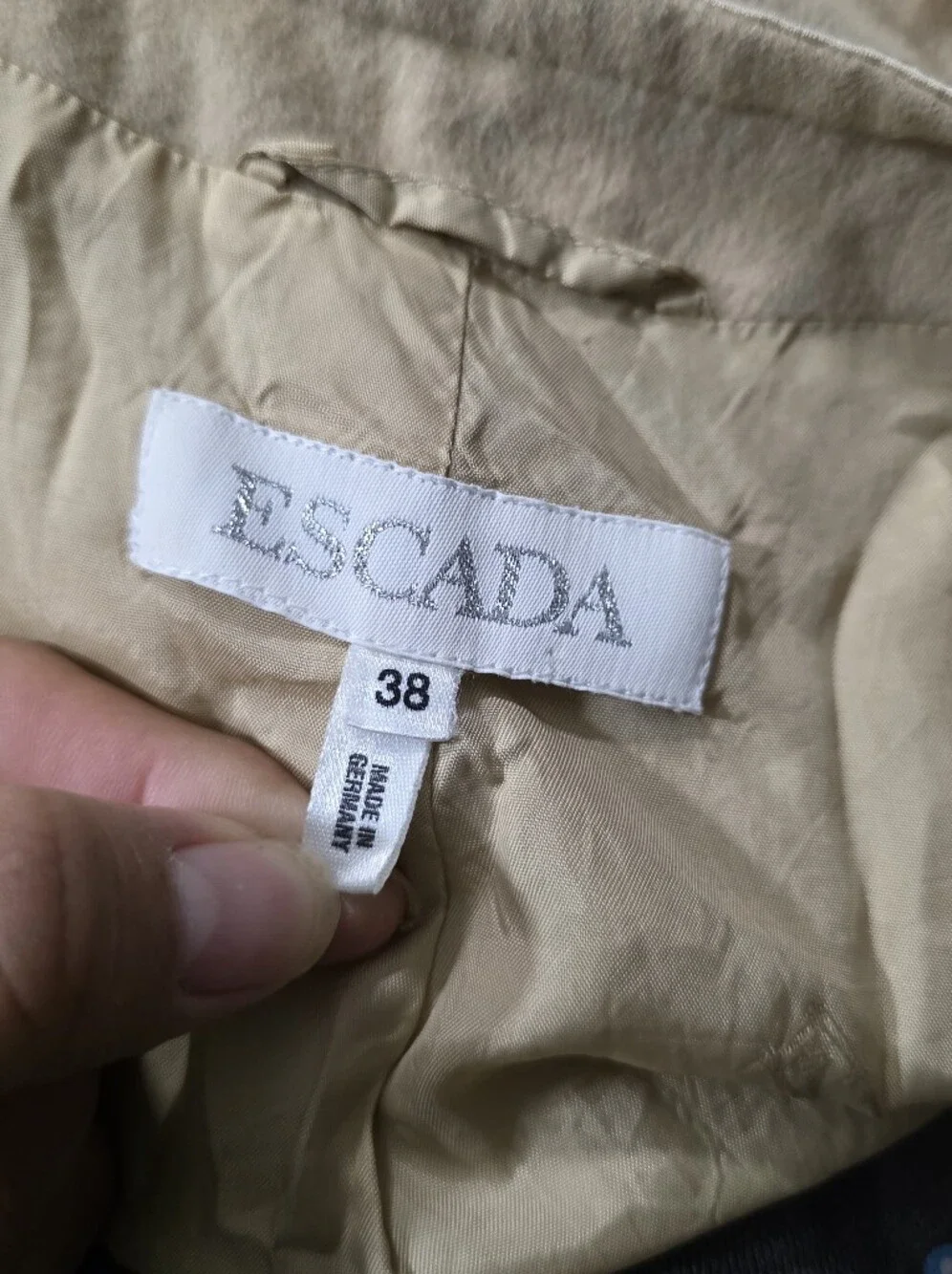 Escada Vintage jacket silk wool angora luxury fur coat